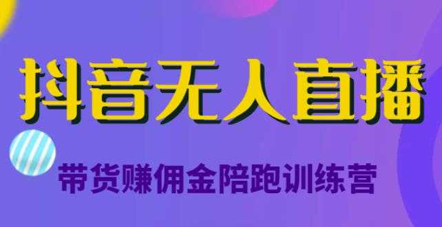 <strong>抖音</strong>无人直播带货赚佣金陪跑训练营，价值6980元